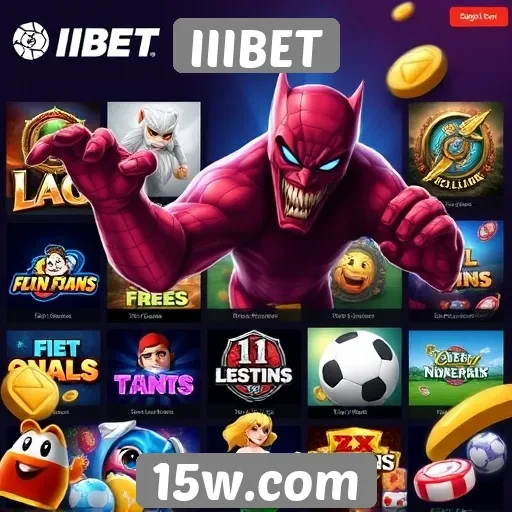 Variedade de jogos disponíveis na plataforma IIIBET